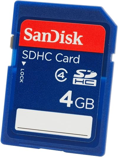 SanDisk 4GB SDHC Secure Digital Memory Card for Cameras Laptops Tablets