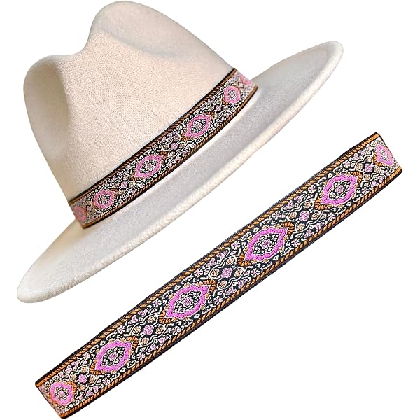 Amazon.com: Pink Rose Hat Band, Cowboy Women Hat Bands 