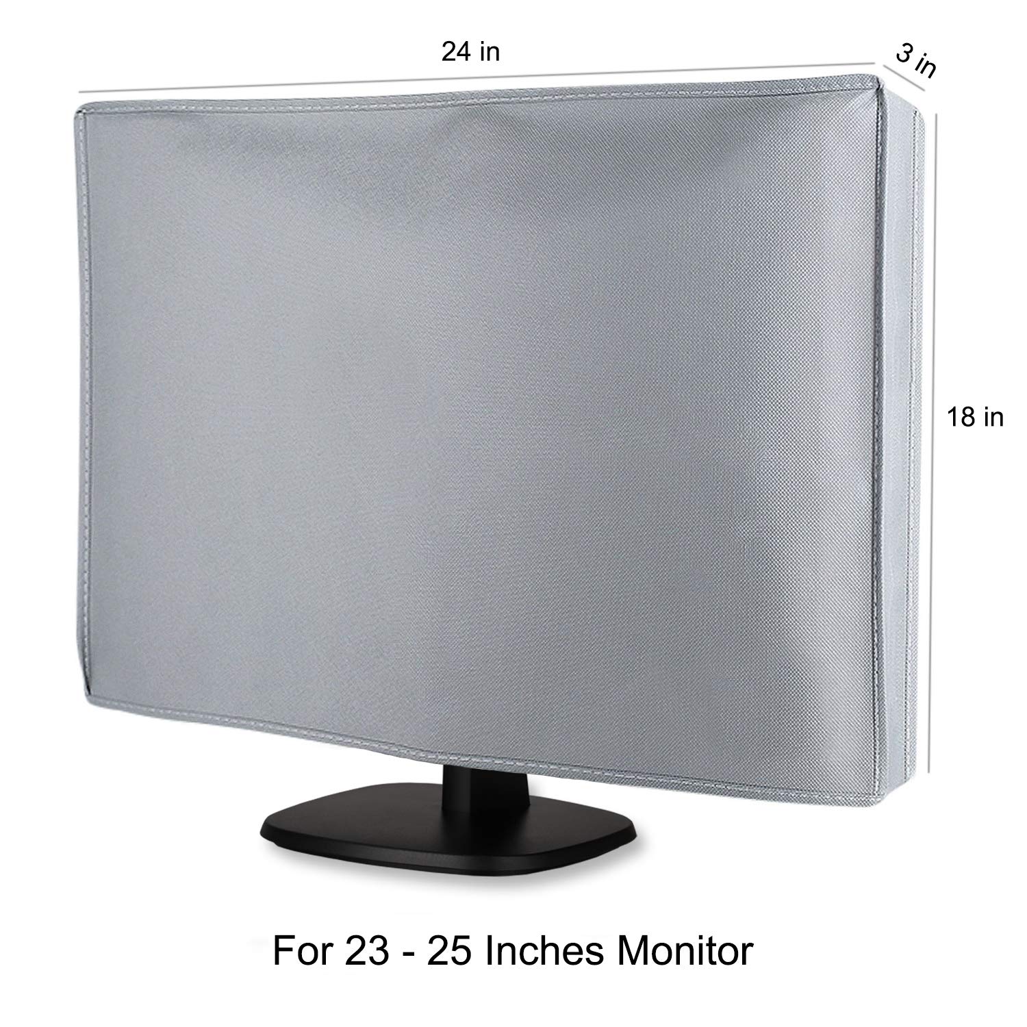 Computer Flat Screen Monitor Cover, Nonwoven Fabric Dust-Proof Full Body Sleeve for 23 to 25 inches LCD/LED Non-Curved Monitor 24 x 18 x 3 inches (L x H x W)