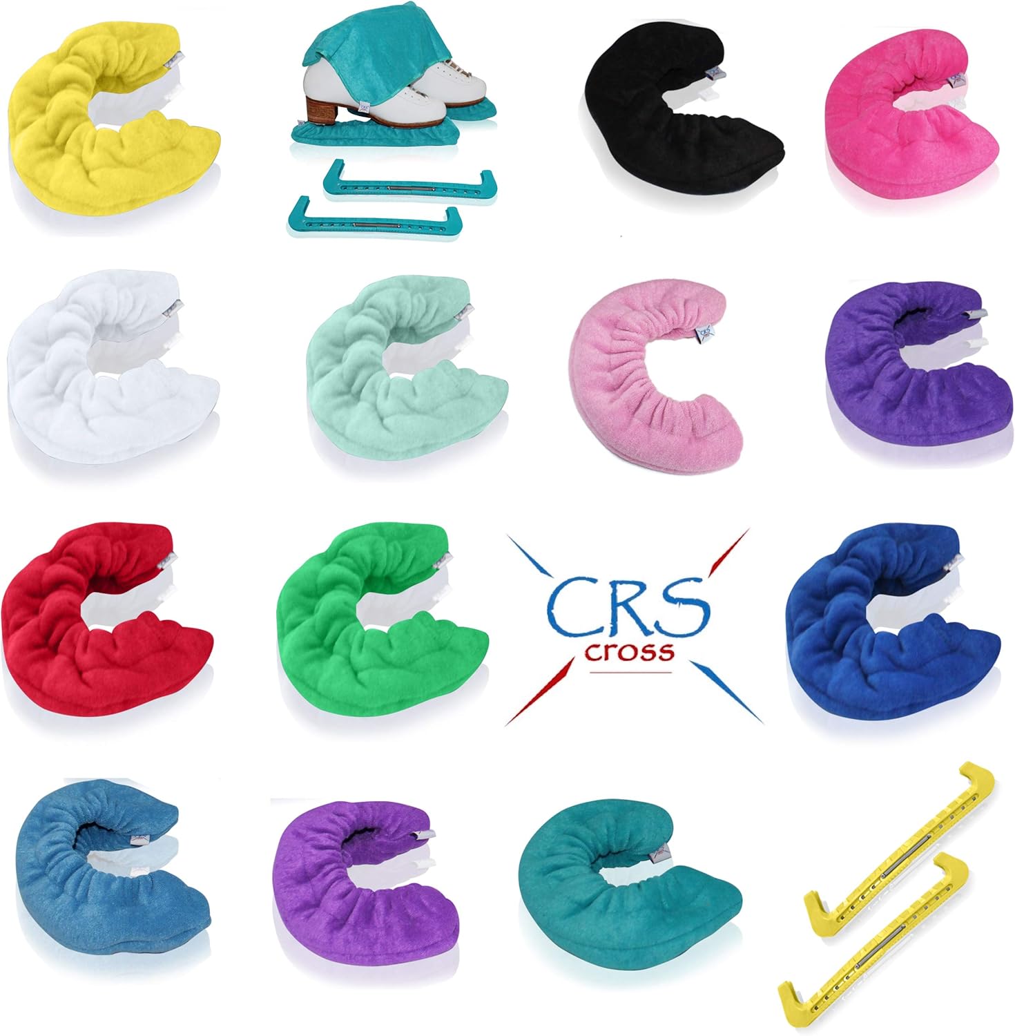 CRS Cross Skate Guards, Soakers & Towel Gift Set - Ice Skating Guards and Soft Skate Blade Covers for Figure Skating or Hockey : Sports & Outdoors