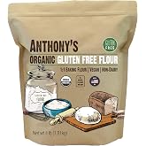 Anthony's Organic Gluten Free Flour, 4 lb, Multipurpose 1 to 1 Baking Flour, Non Dairy, Product of USA