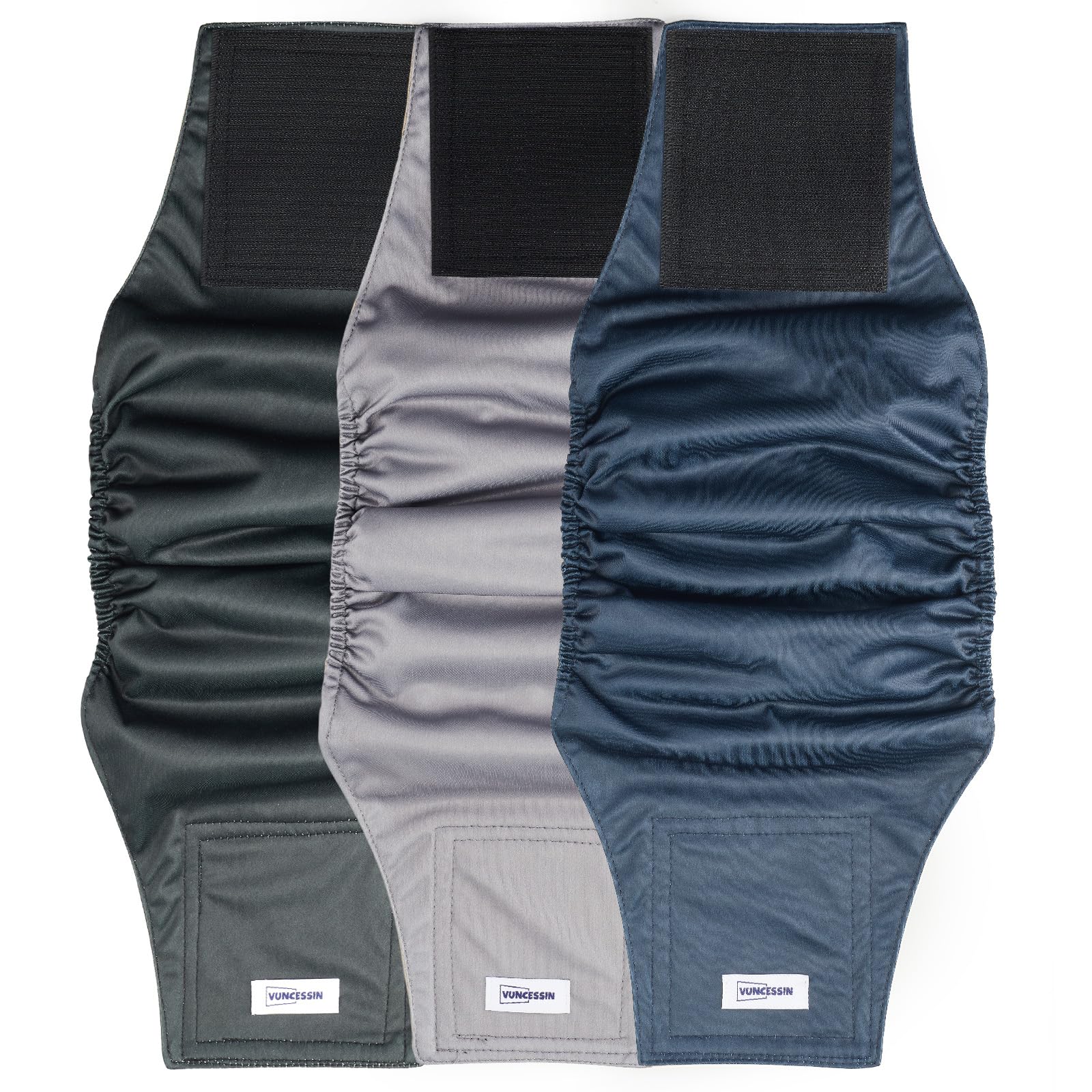 Photo 1 of Washable Dog Diapers Male Reusable, Premium Belly Bands for Male Dogs, Pack of 3, High Absorbing Extra Large Male Dog Pee Wraps for Doggies in Incontinence or Excitable Urination and Training(XL)