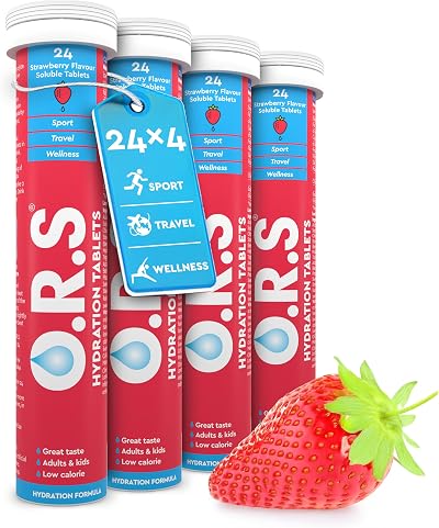 O.R.S Hydration Tablets Electrolytes Strawberry 96 VEGAN Gluten Free