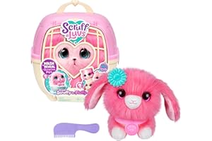 ScruffaLuvs Pet Scruffs Pink - Mystery Plush Toy, 7.5" Tall - Wash to Reveal 1 of 3 Rescue Pets: Puppy, Bunny, or Kitty - Inc
