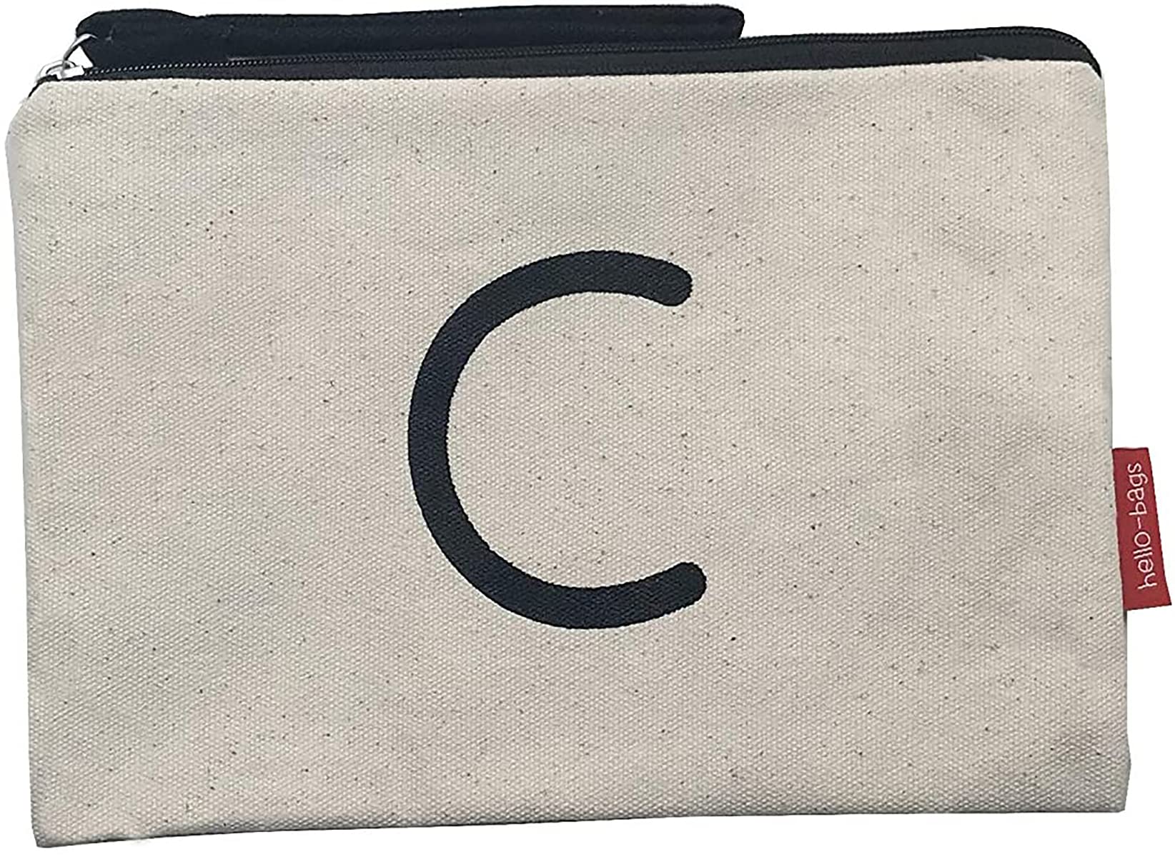 hello-bags. Makeup Bag/Wristlet Handbag. Exterior: 100% Cotton. Includes zipper and lining. Packed in a gift kraft envelope. Model: “C”. Color: Ecru. Measurements: 23 * 15,5 cm.