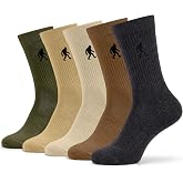 Newcotte 5 Pairs Christmas Crew Socks for Men | Christmas Theme Embroidery Mens Socks, Soft Breathable, Funny Warm Gifts for Him Dad Husband Boyfriend Grandpa Father's Day