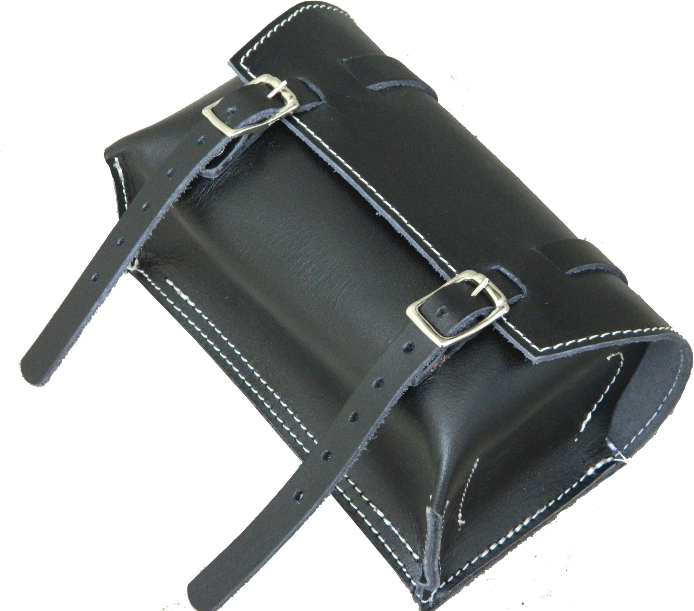 HERTE Genuine Leather Bicycle Saddle Box Bag Vintage Bag Black ws