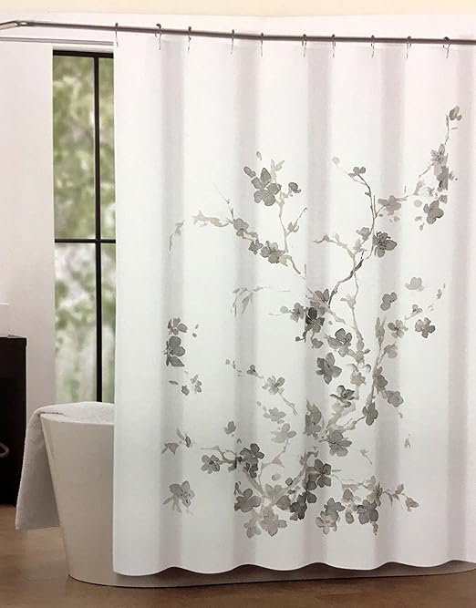 Amazon Com Tahari Luxury Cotton Blend Shower Curtain Printemps