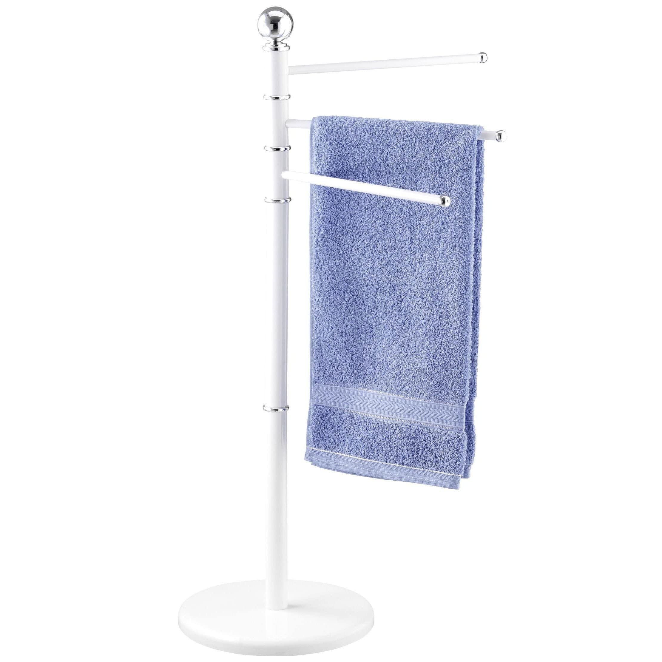 Wenko 17093100 Exclusive towel stand , Metal Steel, 48.5 x 90 x 28.5 cm, White
