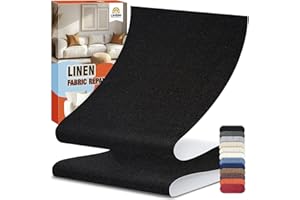 LIHBIH Linen Fabric Repair Tape 4.7x63 Inch, Self Adhesive Couch Patch Repair Fabric Tape for Furniture, Linen Patch Kit for Couch, Carpet, Upholstery, Chair, Sofa, Cushion, Bag (Black)