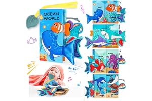 BAOBRAVA Baby Books for Shower Gift, Baby Books 0-6 Months, Baby Crinkle Books, Tummy Time Toys, Baby Boys Girls Books, Early Learning Stroller Toy, Touch and Feel Books for Newborn, Infant Toys Developmental