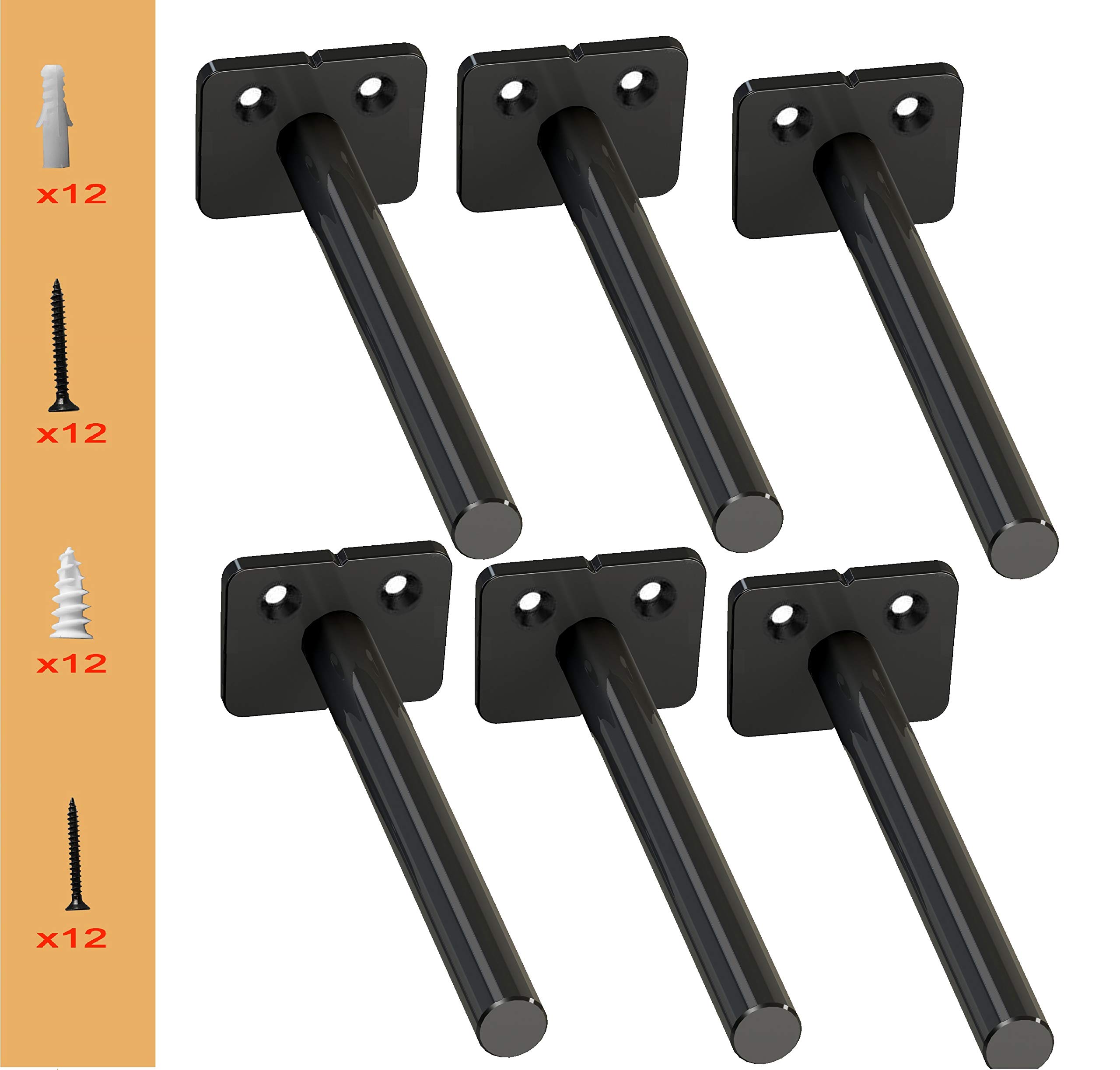 Buy Floating Shelf Brackets Hardware 5 Inch Solid Steel Rod Heavy Duty