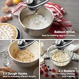 VonShef Hand Mixer Electric Whisk 5 Speeds 300W 2 Beaters 2 Hooks Balloon view 8