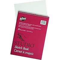 Hilroy Studio Art Paper Coil Sketch Book, 9" x 12", 60 Perforated Pages/30 Sheets, White (41511)