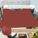RICHIE Sun Shade Sail 2m x 3m Waterproof 98% UV Block Rectangular Red view 2