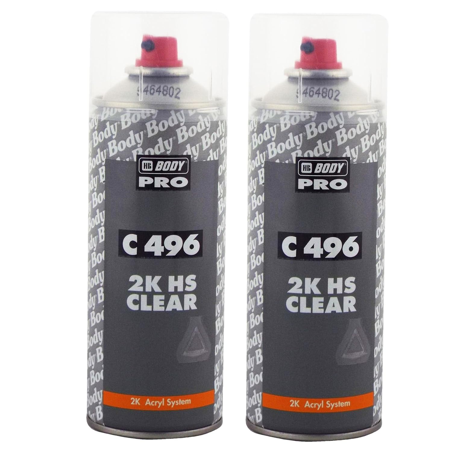 HB Body Professional 2K Clear Coat Lacquer 400ml Clearcoat Aerosol Fast