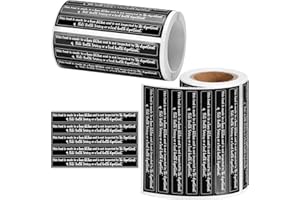 Marspark 500 Count Cottage Food Law Labels Stickers Made in A Home Kitchen Inspection Statement Thermal Printed Labels for Home Kitchen (2.8 x 0.35 Inch,Novelty,Black)