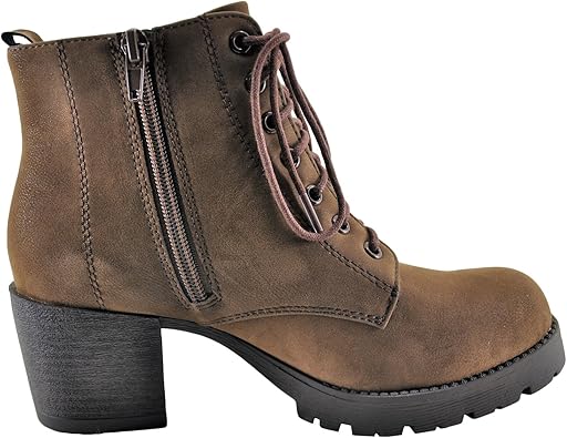 block heel lace up boots