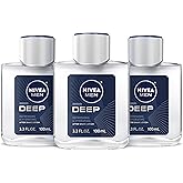 NIVEA MEN Deep Refreshing and Hydrating After Shave Lotion, Aftershave Lotion for Men Soothes Shave Irritation, 3.3 Fl Oz Bottle, Pack of 3