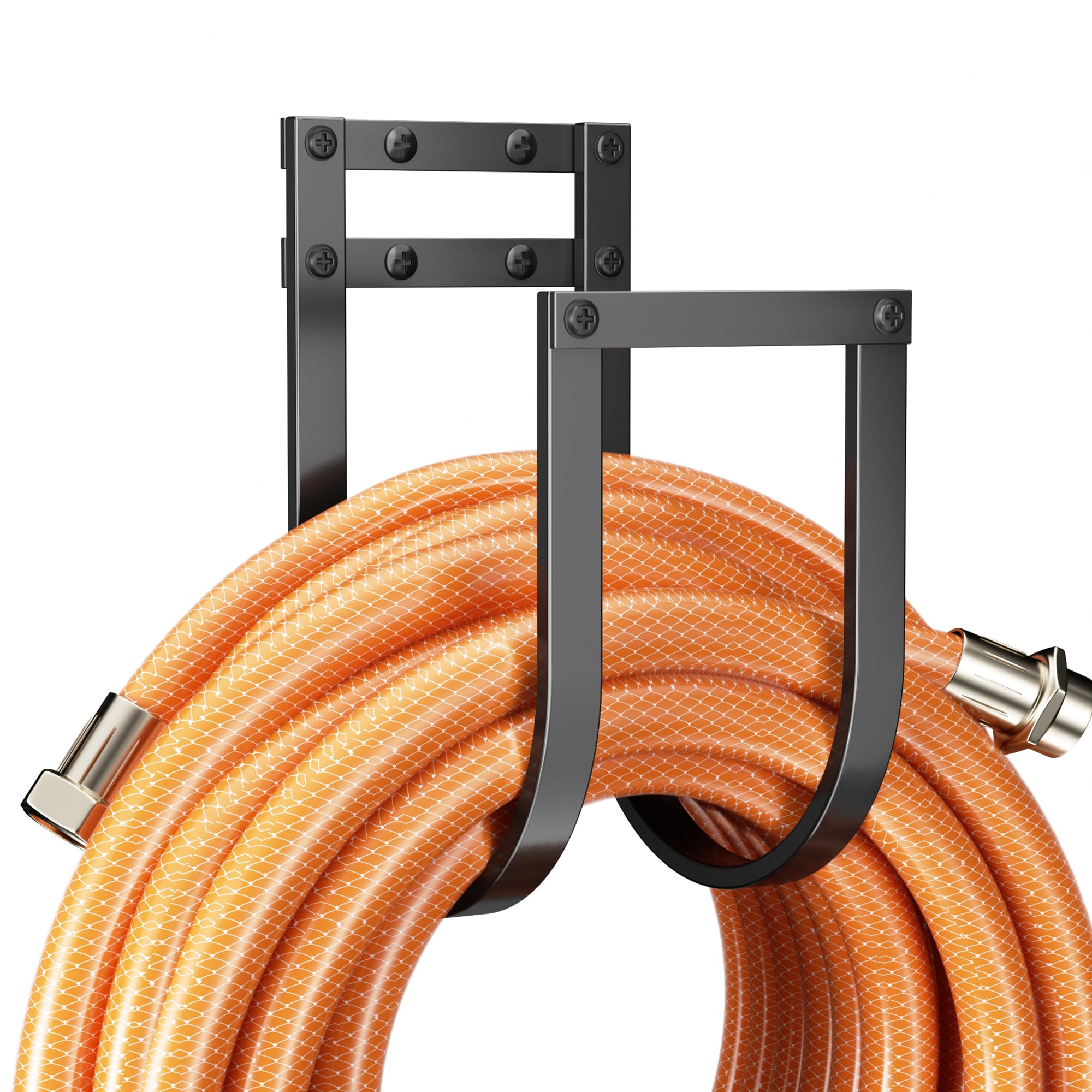 Photo 1 of Garden Hose Holder Wall Mount - Metal Water Hose Hanger for Outside, Durable Hose Hook for Garden, Garage, or Yard Storage