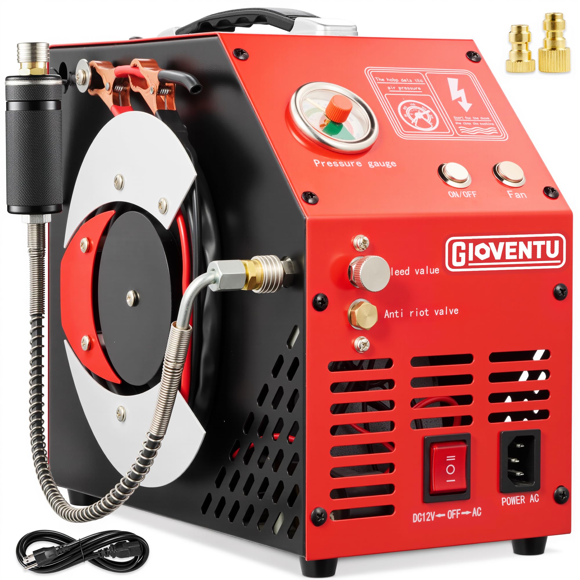 Compresor de aire PCP, apagado automático 4500PSI 350W, 110V/220V CA y 12V CC