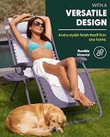 KEPLIN Set of 2 XXL Premium Heavy Duty Padded Zero Gravity Chairs view 8