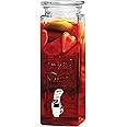 Circleware Yorkshire Mason Jar Tall Square Glass Beverage Dispenser with Lid and Spigot, 1 Count (Pack of 1), Clear