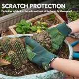 Vgo Gardening Gloves Women Touchscreen Thornproof Pig Leather Dexterity view 5