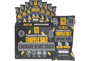 Where You Bean Edamame Beans Snack (Truffle Salt) - Crunchy and Dry Roasted Edamame Beans - High Protein Snacks, Keto and Vegan Healthy Snacks for Adults & Low Carb Asian Snack 0.9 oz (Pack of 8)