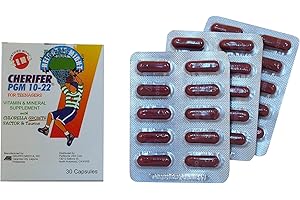 CHERIFER Capsule with Zinc, Double Chlorella Growth Factor & Taurine PGM 10-22 (30 Capsules)