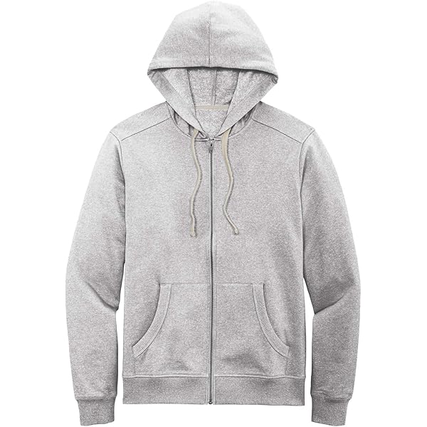 Amazon.com: District Re-Fleece Full-Zip Hoodie, Light Heather Grey