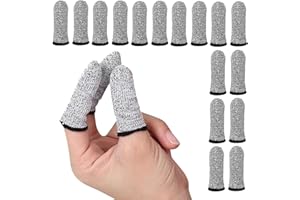 Zfyoung 16pcs Cut Resistant Finger Cots, Finger Protectors, Glove Life Extender, Reusable Extended Life Finger Cots, Finger Cots Fingertips for Cutting, Anti-Slip, Garden, Crafts, Kitchen, Sculpture