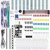 ELEGOO Upgraded Electronics Fun Kit w/Power Supply Module, Jumper Wire, Precision Potentiometer, 830 tie-Points Breadboard fo