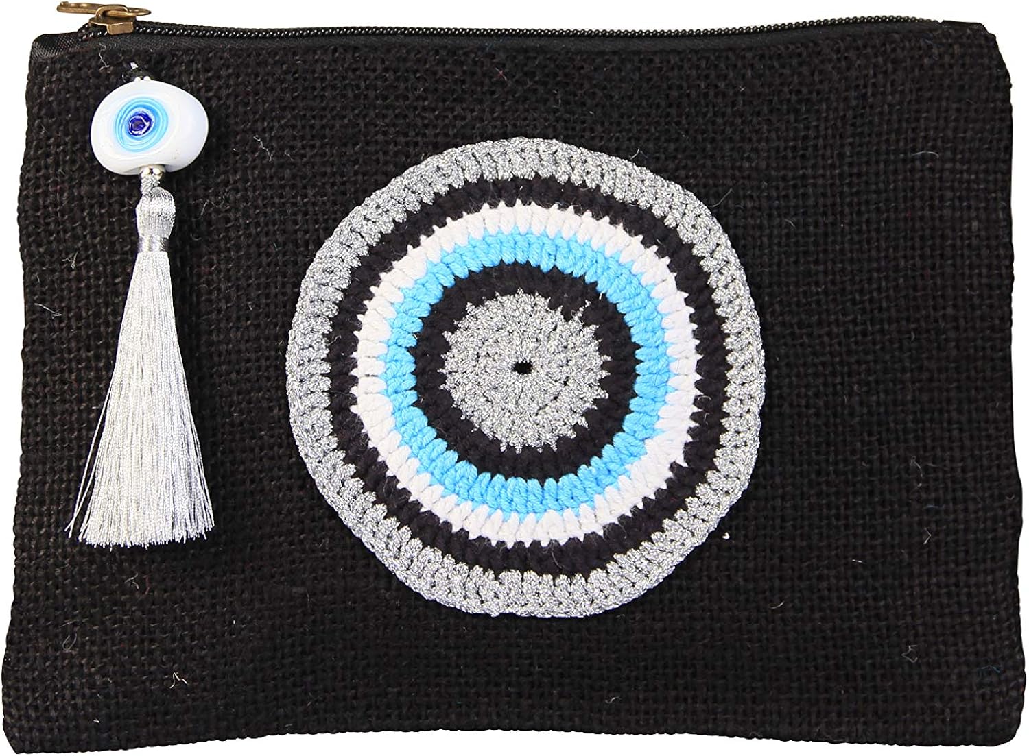silver beach bag with zip