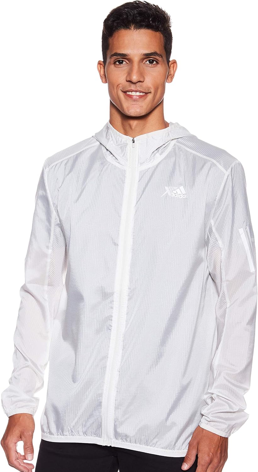 adidas mens response jacket raw white