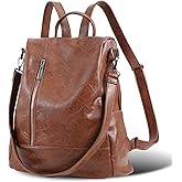 cocururu Women Backpack Purse PU Leather Anti-theft Casual Shoulder Bag Fashion Ladies Satchel Bags