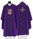 Purple Gothic Chasuble"Crucifixion""Jerusalem