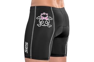 SLS3 Triathlon Shorts Women - Stylish FRT 6" Women's Tri Shorts, Padded with Slim Athletic Fit