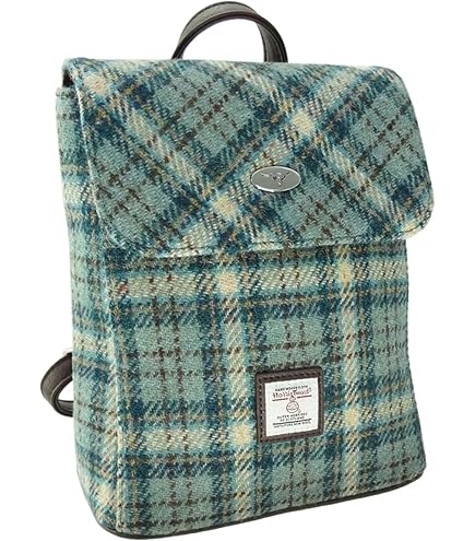 Glen Appin Harris Tweed 'Tummel' Mini Backpack, Colour 15 Green, Small: Clothing, Shoes & Jewelry