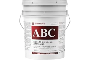 Fiberlock ABC Asbestos Binding Compound, Off White, 5 Gallons, Friable Asbestos Abatement Solution, Dilute with Water for Versatile Applications, Non-Flammable, Meets EPA Requirements