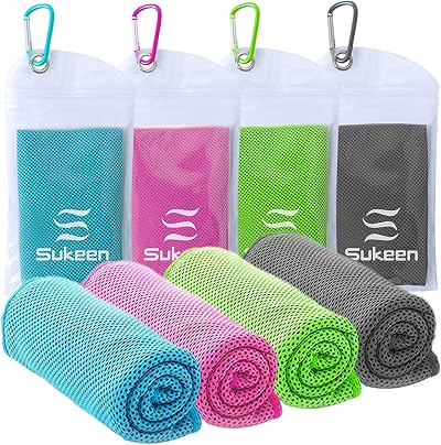 Sukeen Cooling Towel 4 Pack 40x12 Cooling Towels for Sports Golf Gym