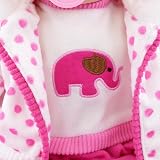 The Magic Toy Shop BiBi Doll 20in Baby Girl with Sounds Polka Dot Outfit view 7