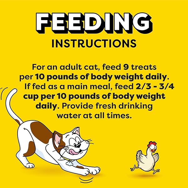 TEMPTATIONS JUMBO STUFFED CAT TREATS, CRUNCHY AND SOFT CAT TREATS, TASTY CHICKEN FLAVOR, 14 OZ. TUB