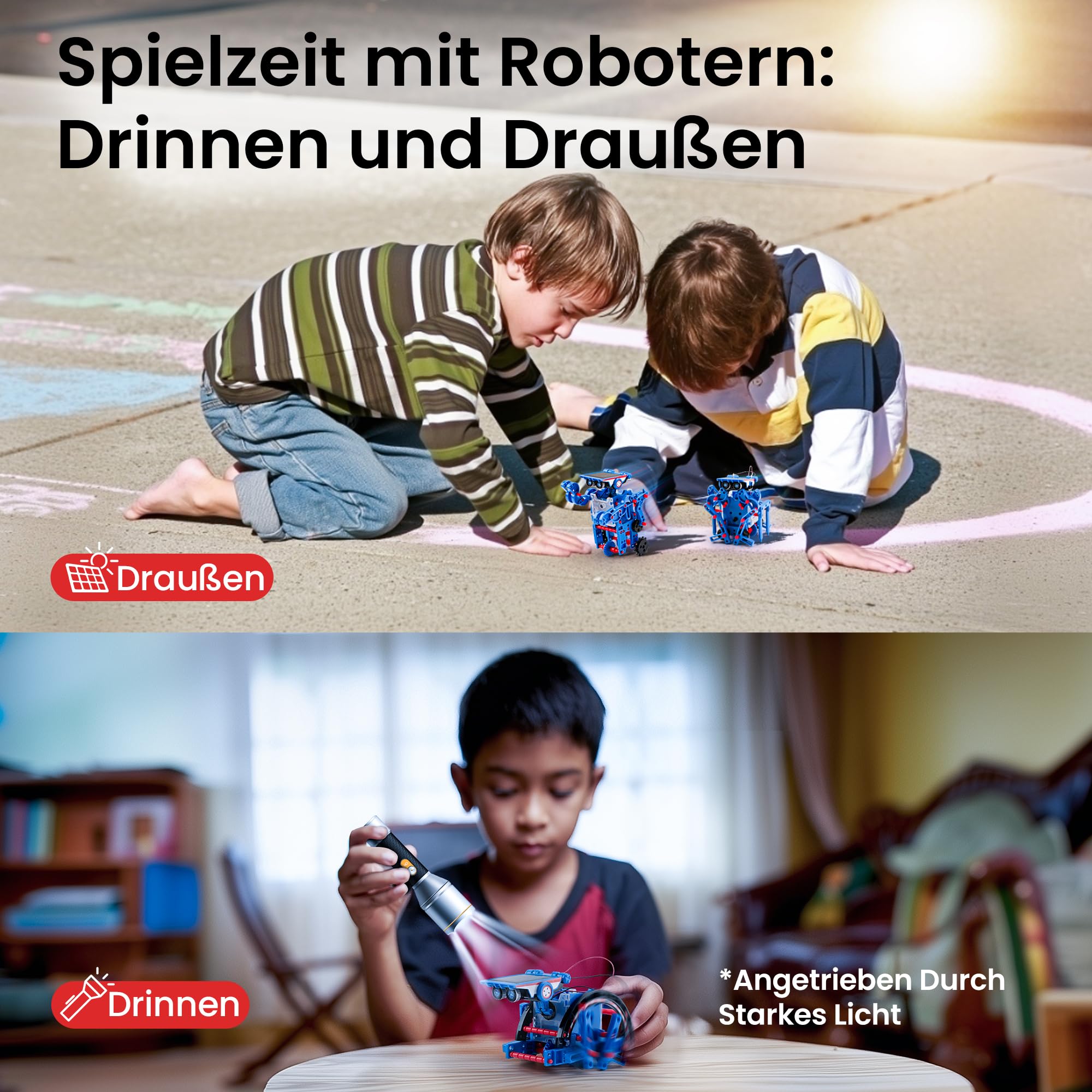 Sillbird Solar STEM Roboter Bausatz, 12-in-1 Lernspielzeug für Kinder Jungen ab 8 Jahren, Kreative Geschenke für Weihnachten und Geburtstage, 190 Teilen 4