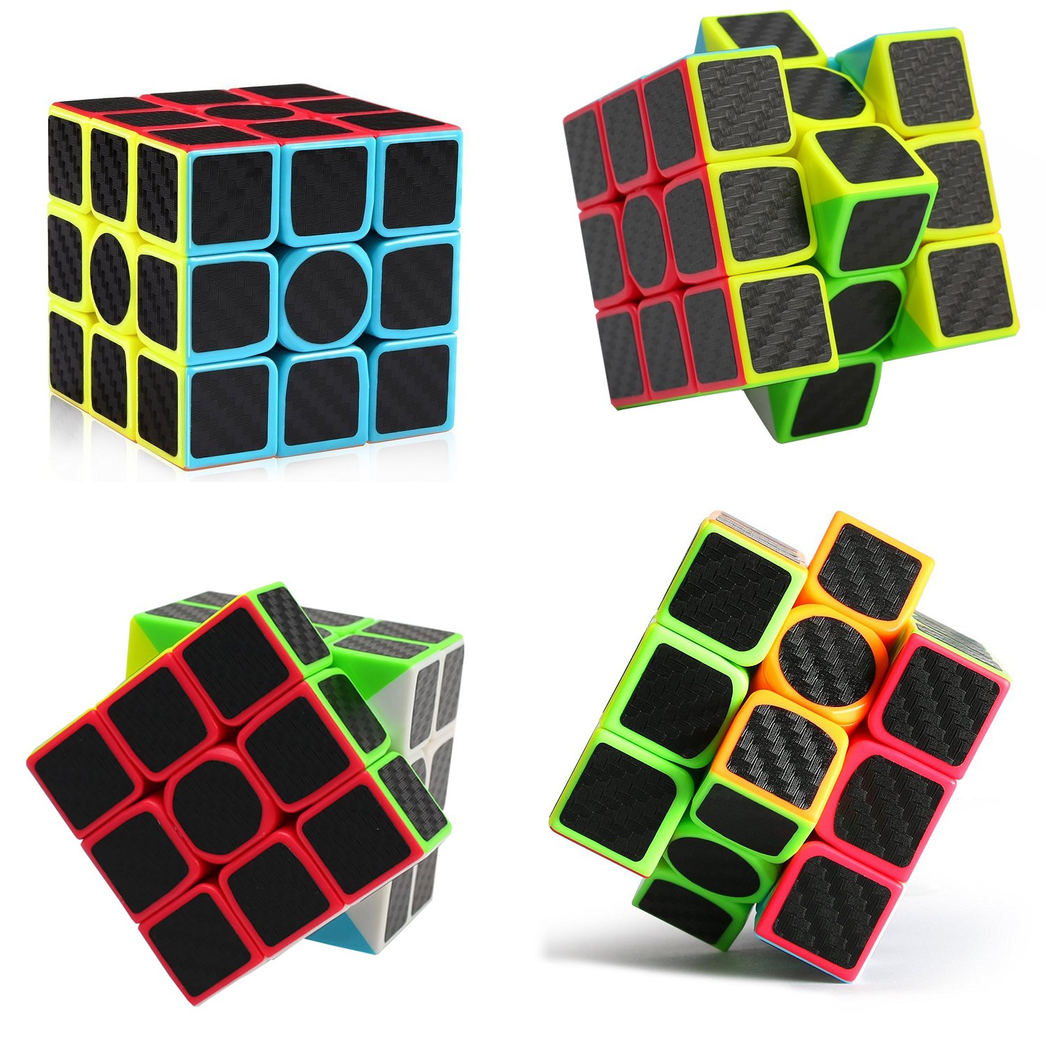 3x3x3 Speed Cube Carbon Fiber Sticker for Smooth Magic Cube Puzzles