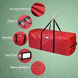 Holiday Cheer Christmas Tree Storage Bag Fits Up to 9ft Tall Red Waterproof view 4