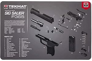 TekMat Cleaning Mat for use with Sig Sauer P365, Black (TEK-17-SIGP365)