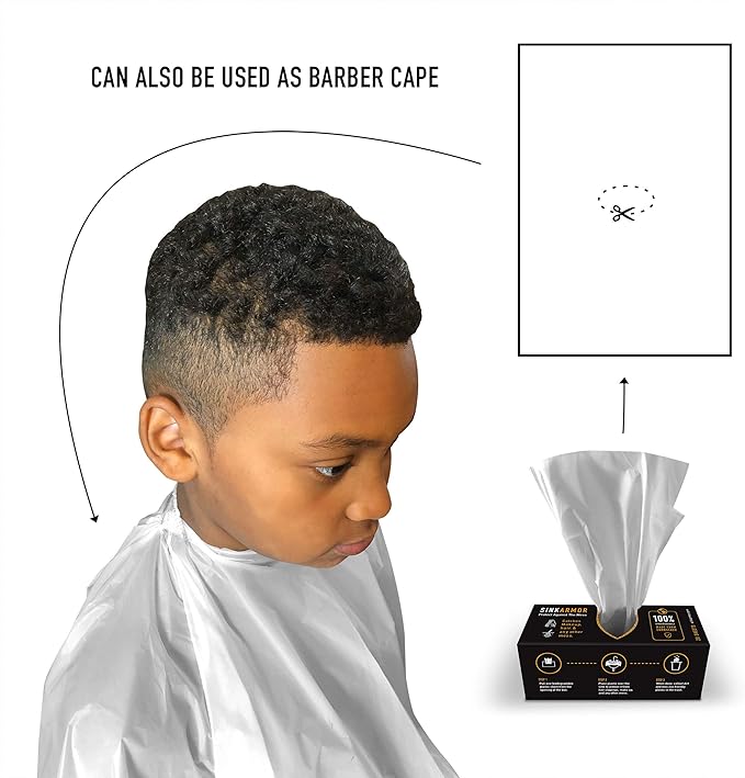 AtHomeBarber Disposable Plastic Sink Covers for Easy Clean