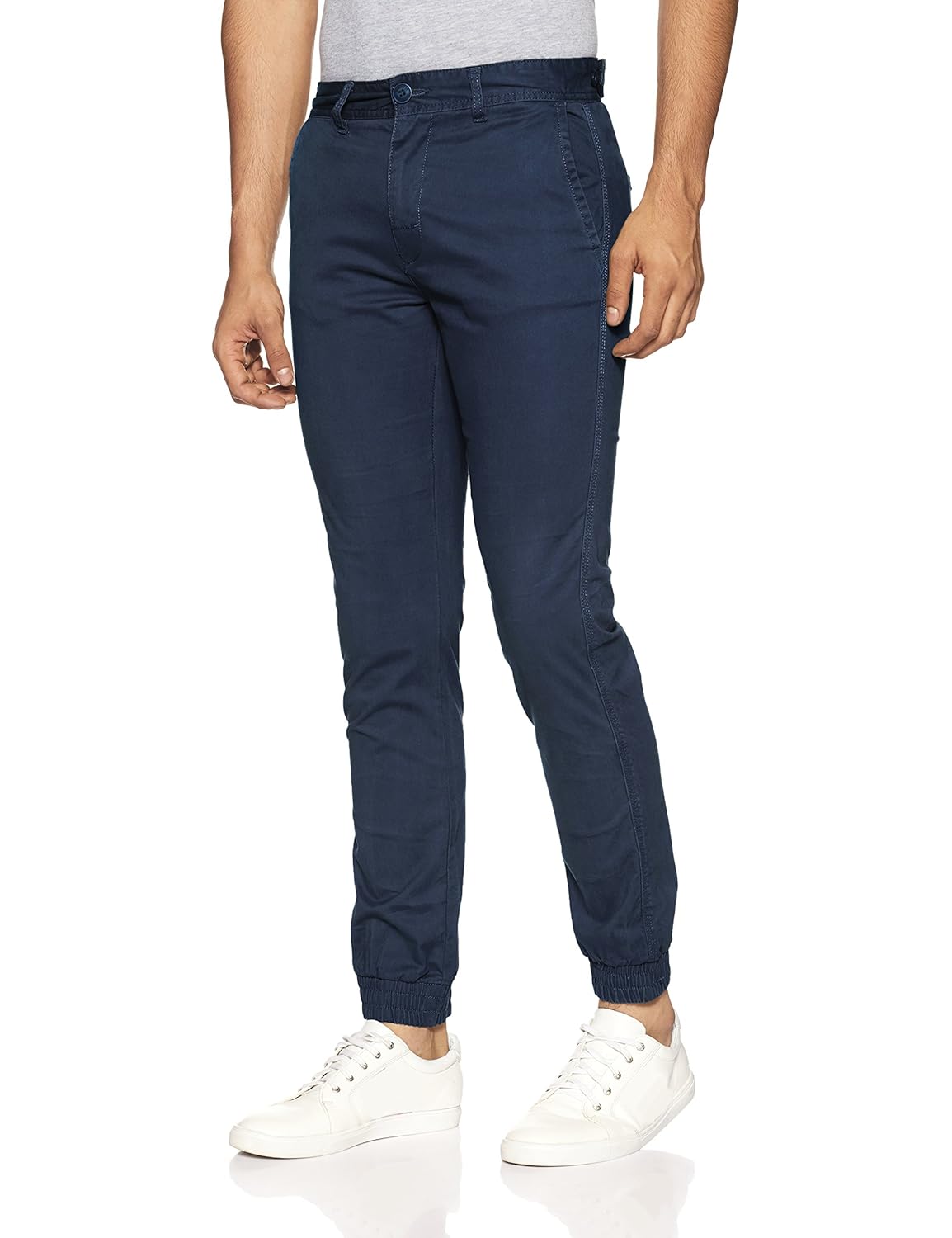 cherokee men's tapered fit casual trousers