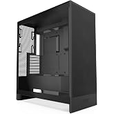 NZXT H7 Flow - Mid-Tower ATX Airflow PC Case - Black | Airflow-first ATX mid-tower. Bottom-mount fans for direct GPU cooling, 420mm front radiator support, clean cable routing.
